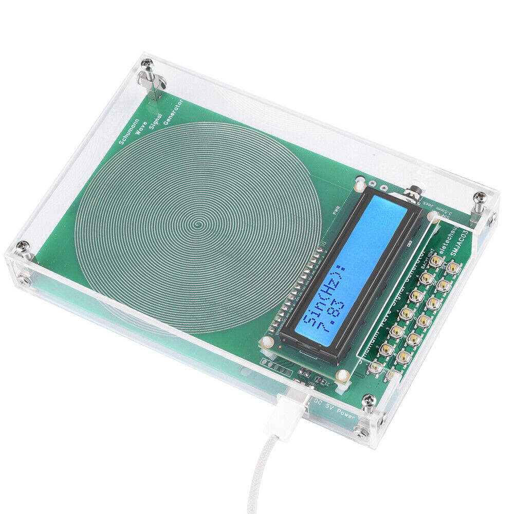 For Schumann Wave Generator Pulse Sine Frequency+Audio Output Connector+Case USA