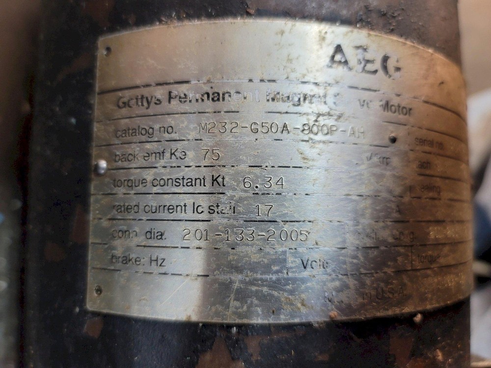 12-3/4" M&M PRECISION SYSTEMS ROTARY TABLE w/ Getty Permanent Magnet Servo Motor