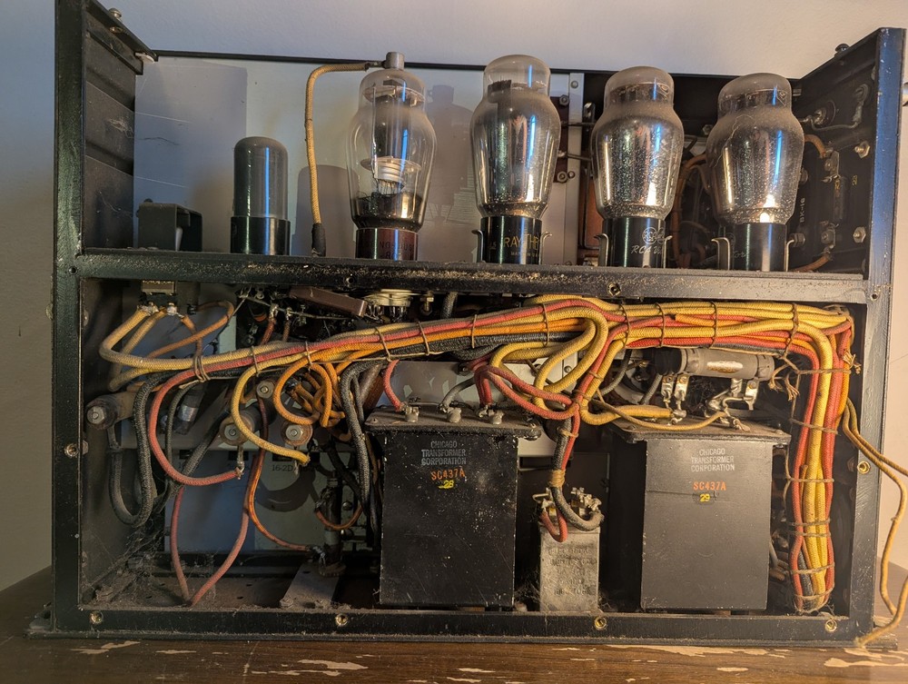 WWII Era Signal Corps BC-223-AX Radio Transmitter w/ TU-17-A Tuning Unit Vintage