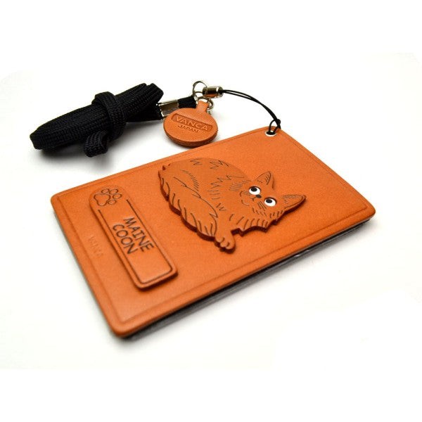 Main Coon Leather Commuter Pass/Passcard Holders
