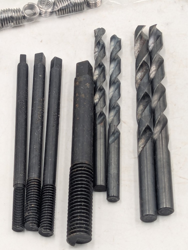 Helicoil Thread Insert Repair Misc Large Lot Drill Bit Mandrel Coils Inserts