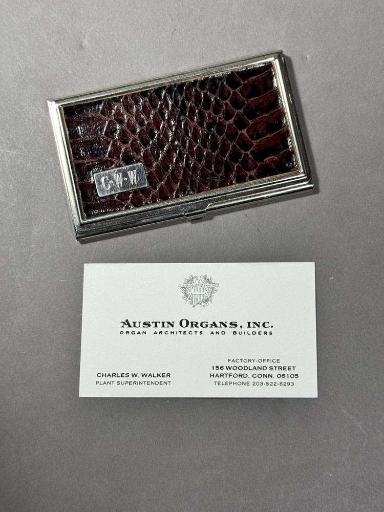 Vintage Reed & Barton 689 Silver Plate Business Credit Card Case Holder