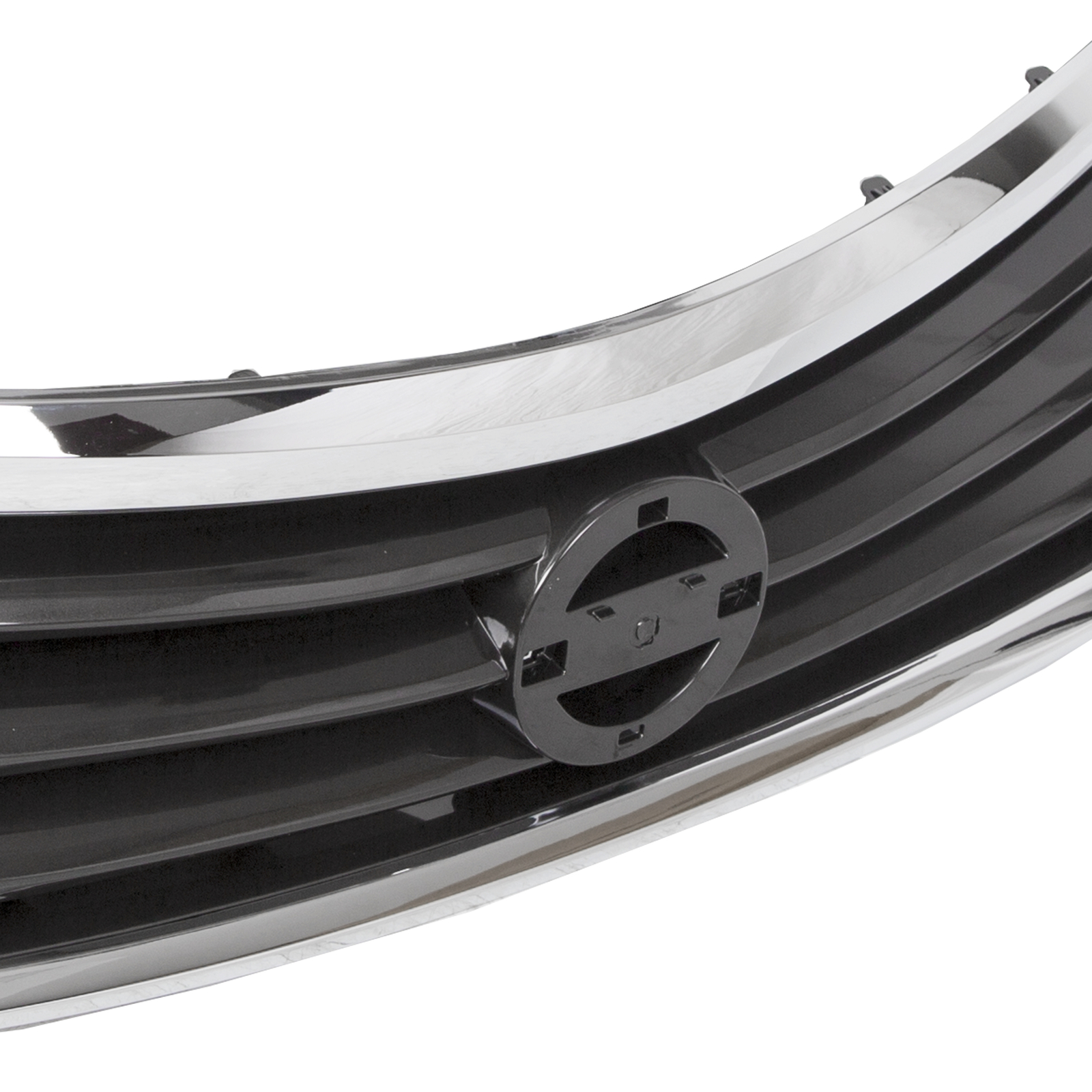 For Nissan Altima 2013 2014 2015 Front Bumper Upper Grille Black w/ Chrome Trim