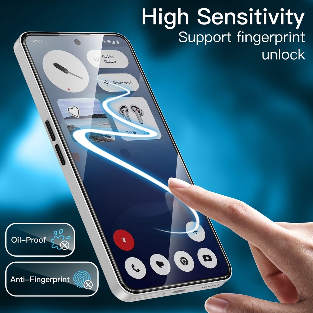 Screen Protector for Nothing Phone 3a, with Easy Installation Tool, 3-Pack