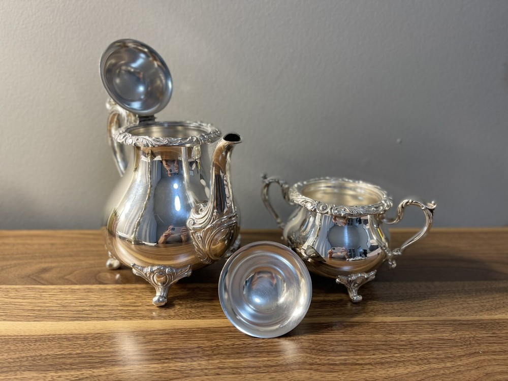 Vintage Webster Wilcox Coffee Pot Tea Pot Sugar Dish Set