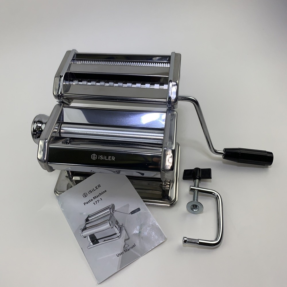 Pasta Machine iSiLER Roller Pasta Maker 9 Adjustable Thickness Settings A30