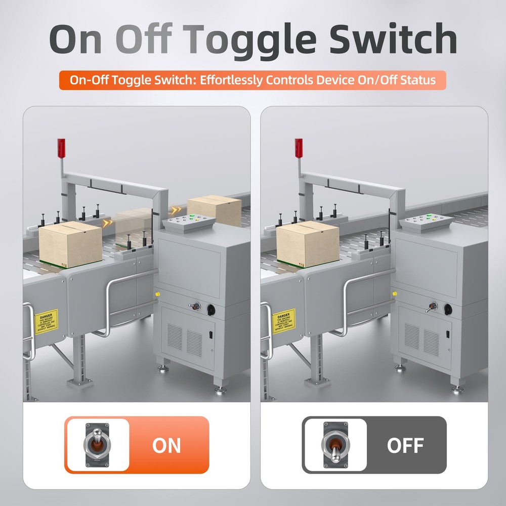 DaierTek Toggle Switch 12V IP68 Waterproof PreWired SPST ONOff Switch, Heavy...