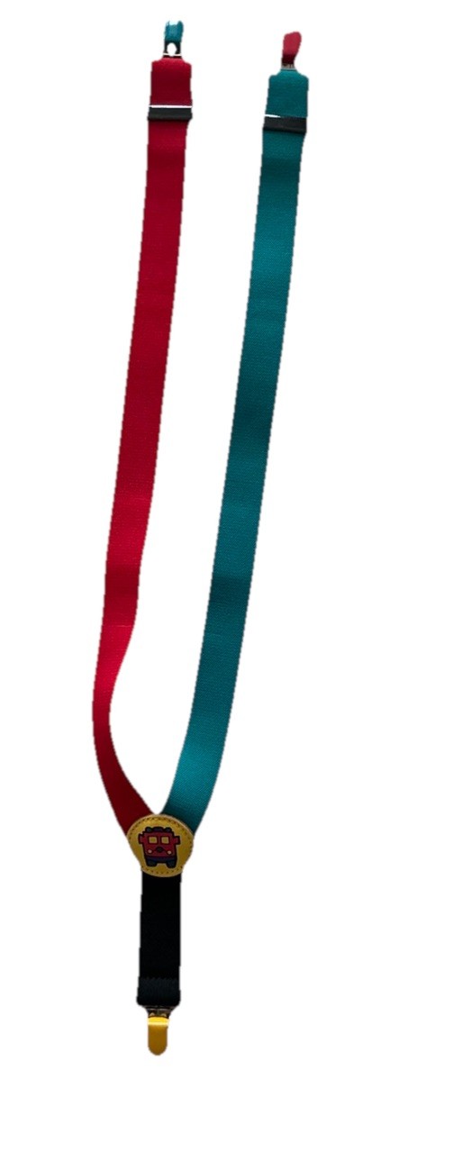 Gymboree Vintage (90s) Boy’s TRAIN Adjustable Suspender With Leather Logo Preown