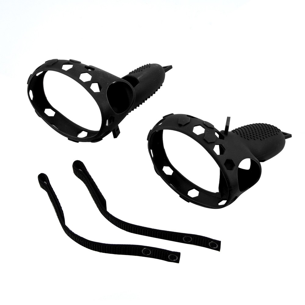 2Pcs Handle Grip Cover Silicone+Nylon Strap For Oculus Quest 2 VR Controller
