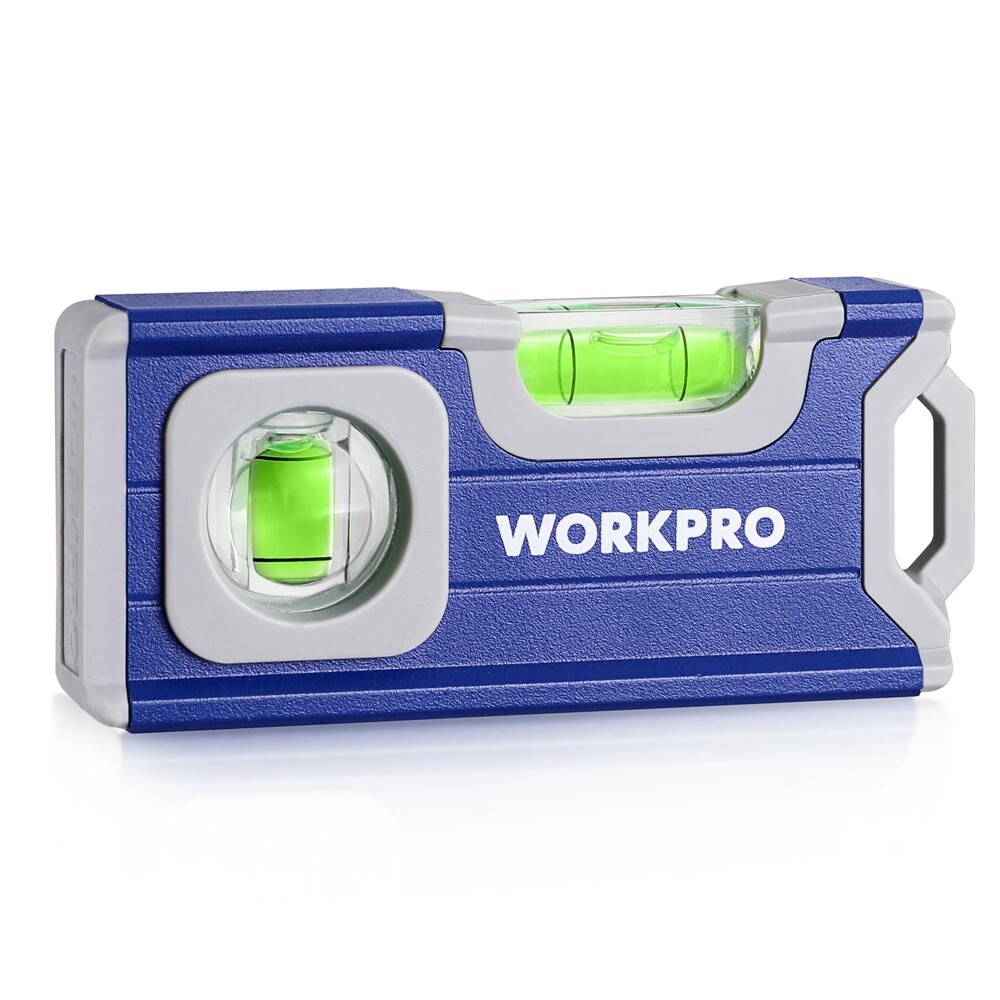 WORKPRO Small Level 4-1/2" Mini Level Tool Magnetic Level with 2 Bubble 90°/180°