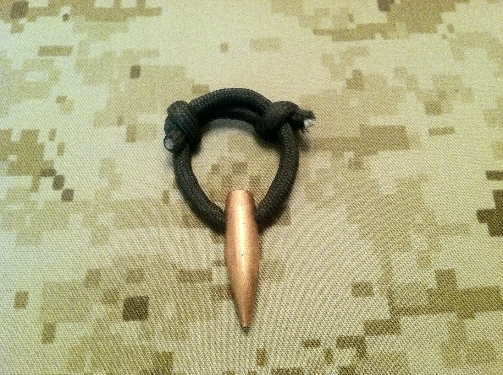 USMC SNIPER MINI HOG TOOTH KEYCHAIN MOS 0317 / 8541 OD GREEN PARACORD