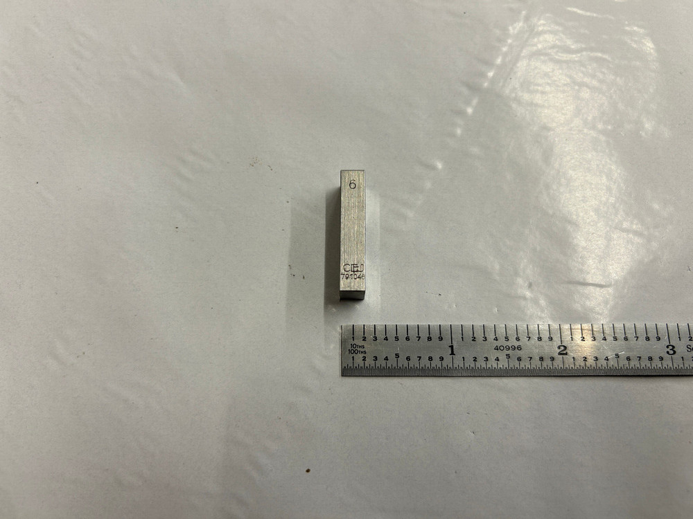 6mm CEJ Rectangular Steel Gage Gauge Block SHOWS RUST MARK