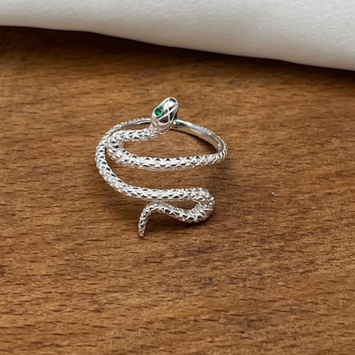 Snake Ring Adjustable Snake Ring Open Snake Ring Sterling Silver Snake Ring