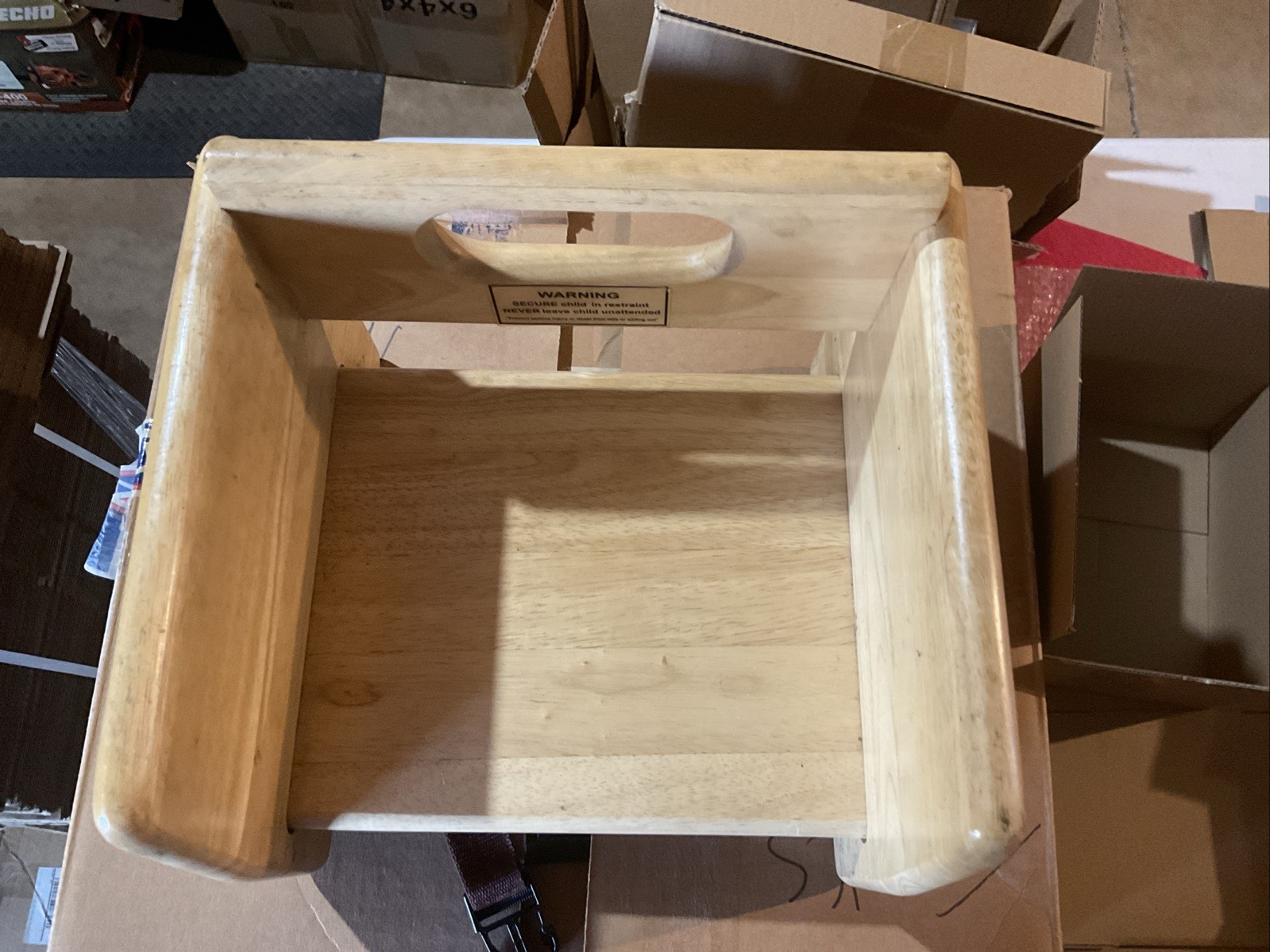 Restaurant Children Booster Seat in Natural Wood Finish Commercial Use Read