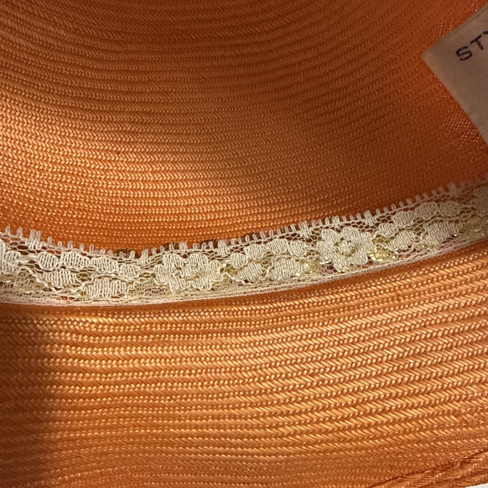 Vintage Jack McConnell Red Feather Edition Hat Floral Boho Derby Designer EUC