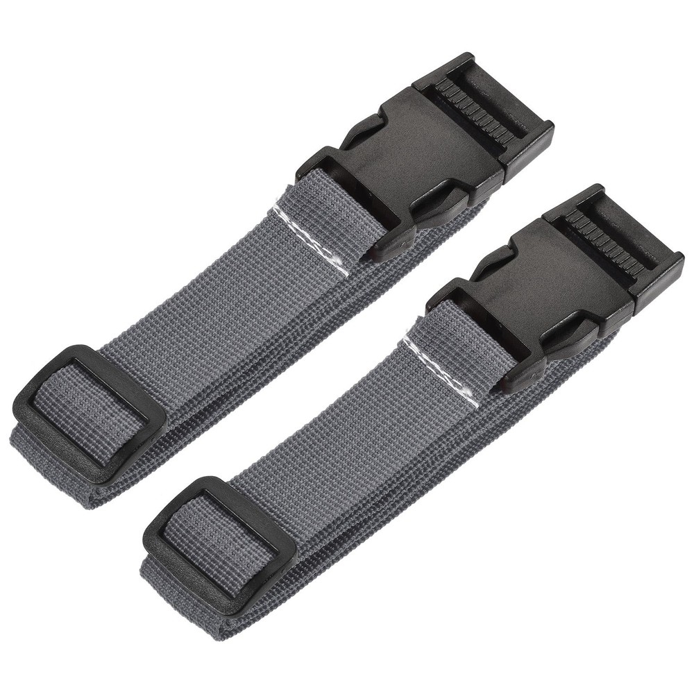 Utility Strap with Buckle 1x40 Inch Polyester Quick Release Belt(Gray, 2pcs)