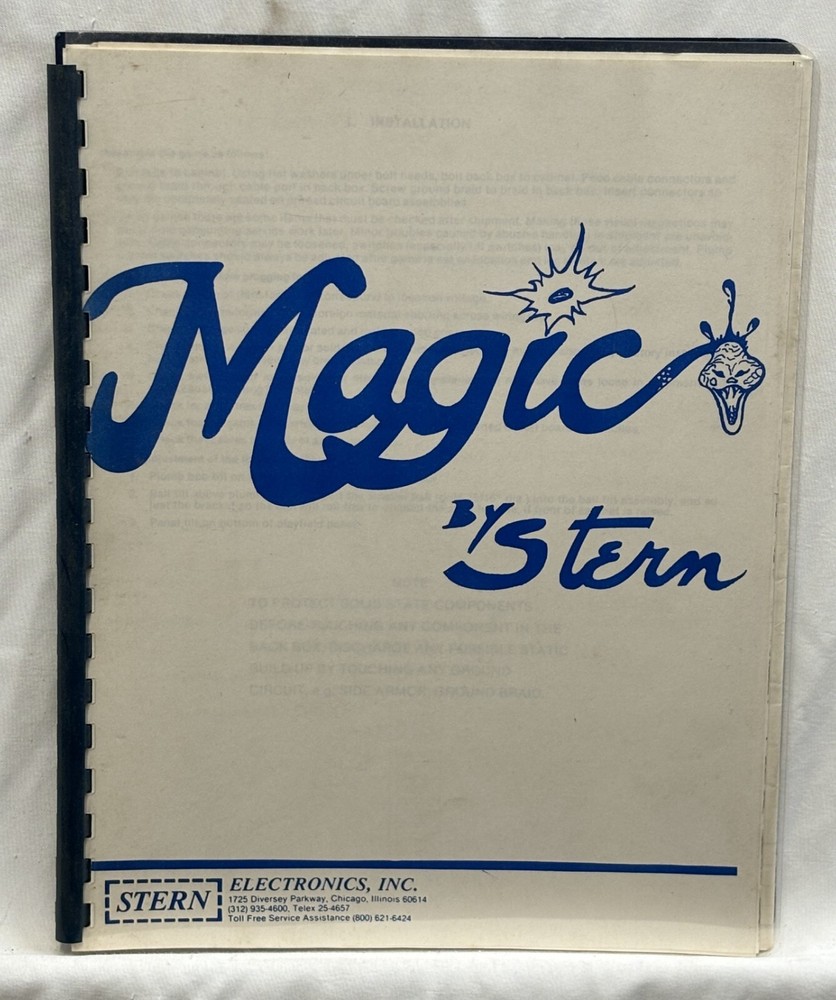 ORIGINAL-STERN-MAGIC-OWNERS MANUAL