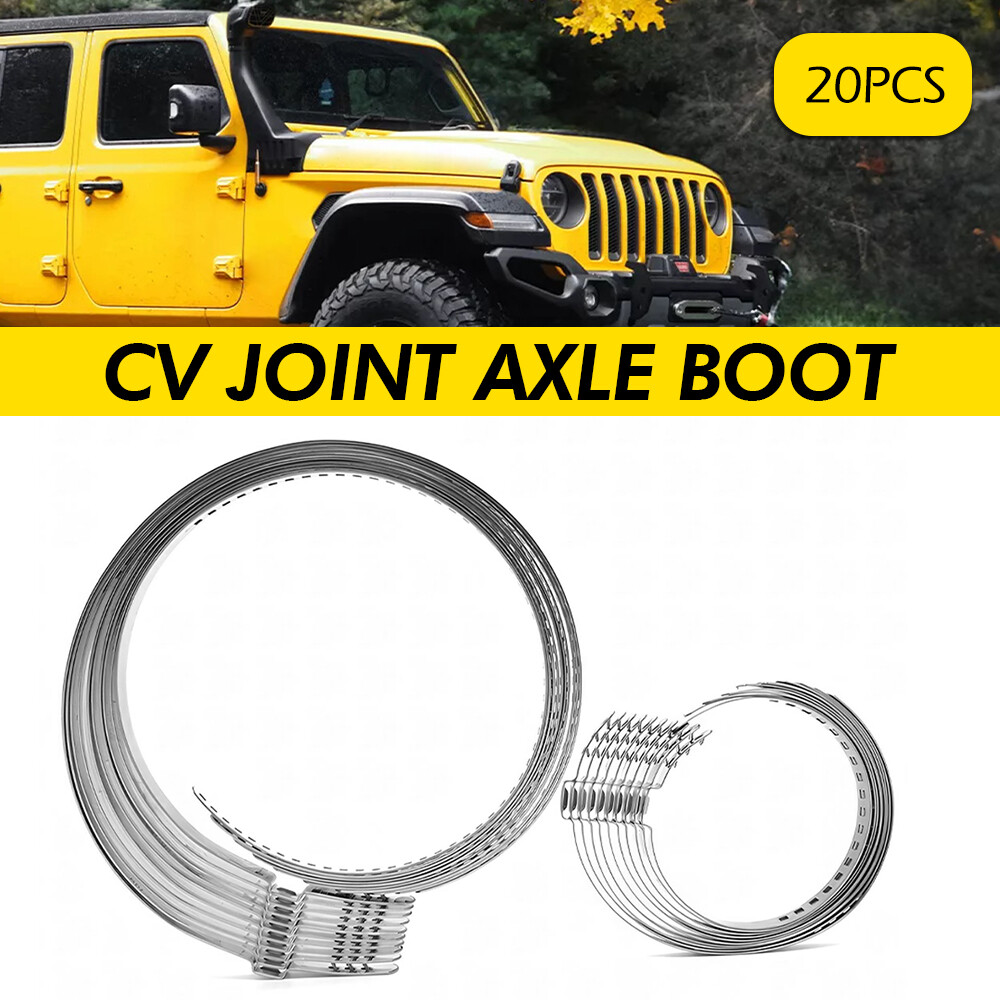 Adjustable Set20 Small & Large Kit Axle CV Joint Boot Crimp Clamps Universal ED