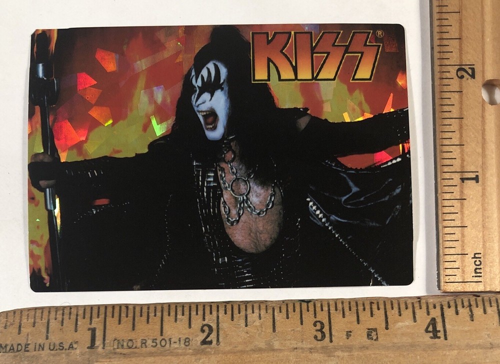 Vintage 1996 KISS Reunion Tour Laser Photo Sticker Decal Gene Simmons