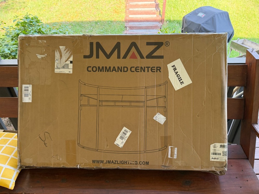Jmaz DJ Command center (Booth)  Command Booth Event Facade w/ Black and White Sc