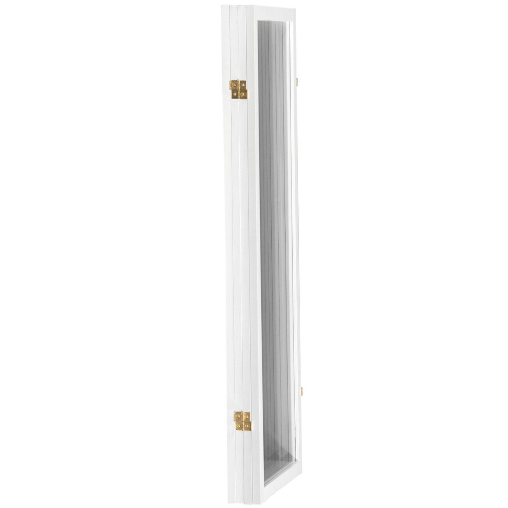 4 ft. Short Clear Plastic Partition White 4 Panel