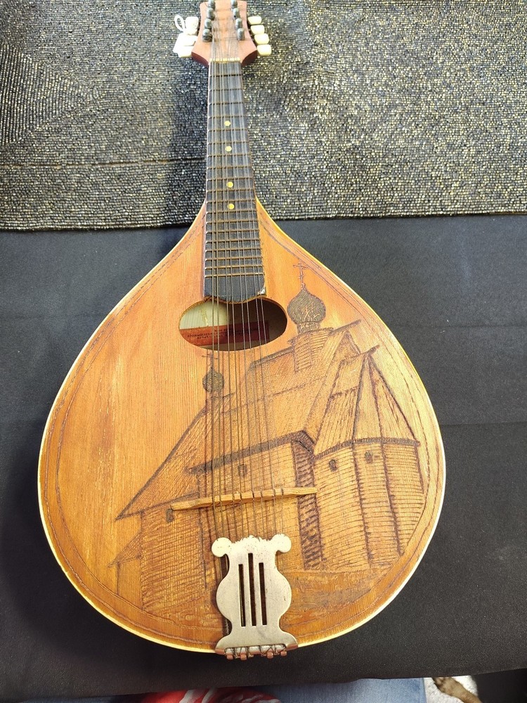 Vintage 1970s Russian Mandolin 8 String, 24", Accented