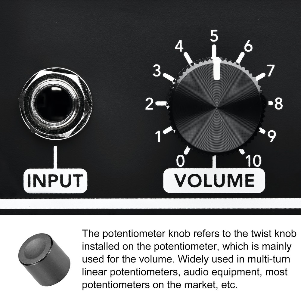 Potentiometer Control Knob Insert Shaft D Switch Knobs 19x17mm 6mm Black 10Pcs