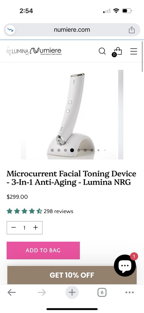 Lumina Microcurrent Facial Toning Device with Charging Dock