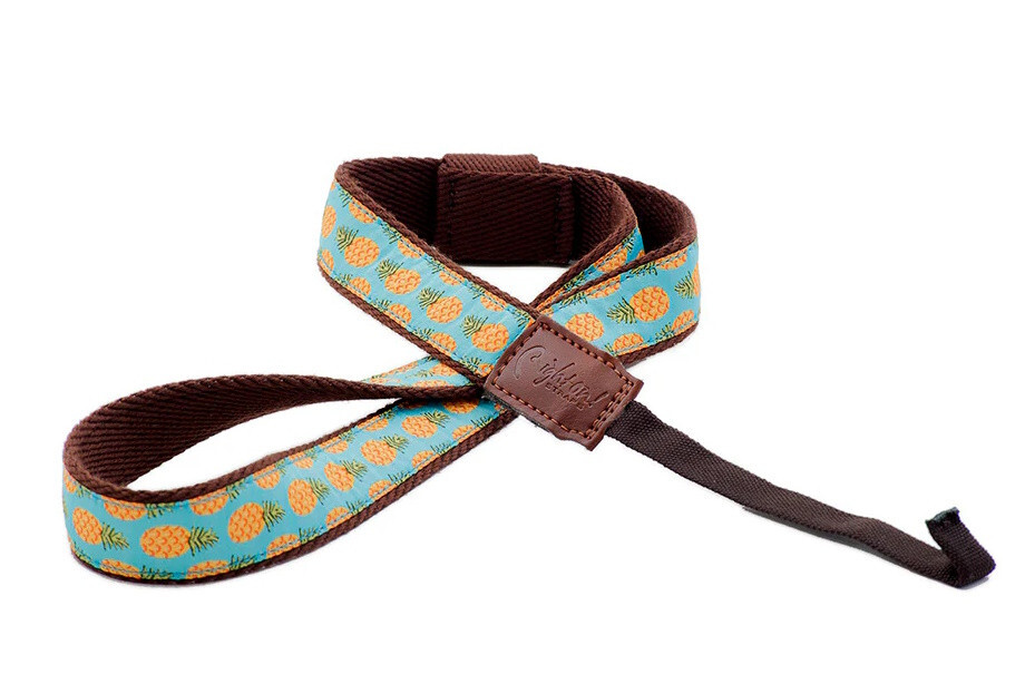 RightOn! Vegan Leather Hook Ukulele / Mandolin Strap Pineapple   NEW!