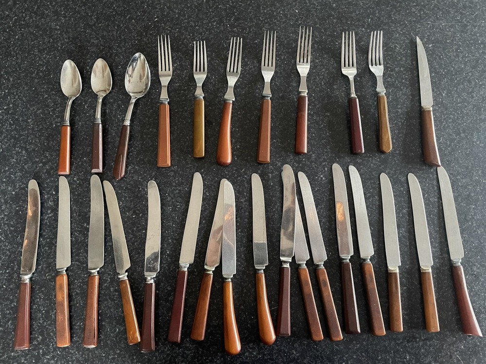 Assorted Bakelite Flatware Modernist MCM Mid-Century