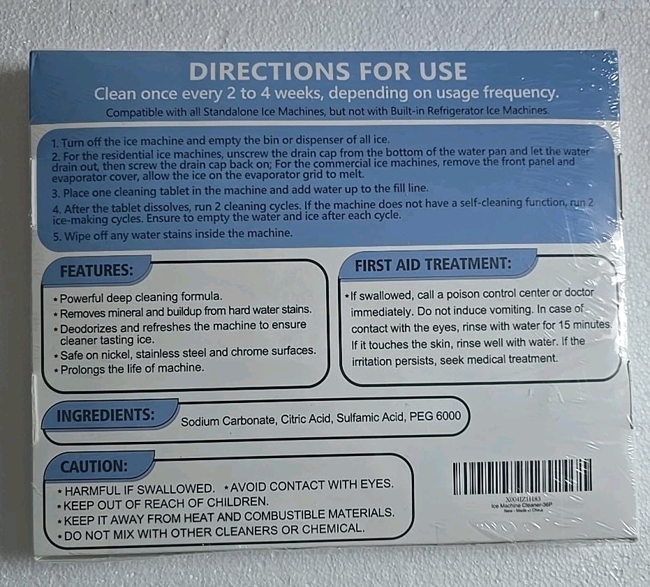 Ice Machine Cleaner Descaler Tablets-36Pack Ice Maker Cleaner