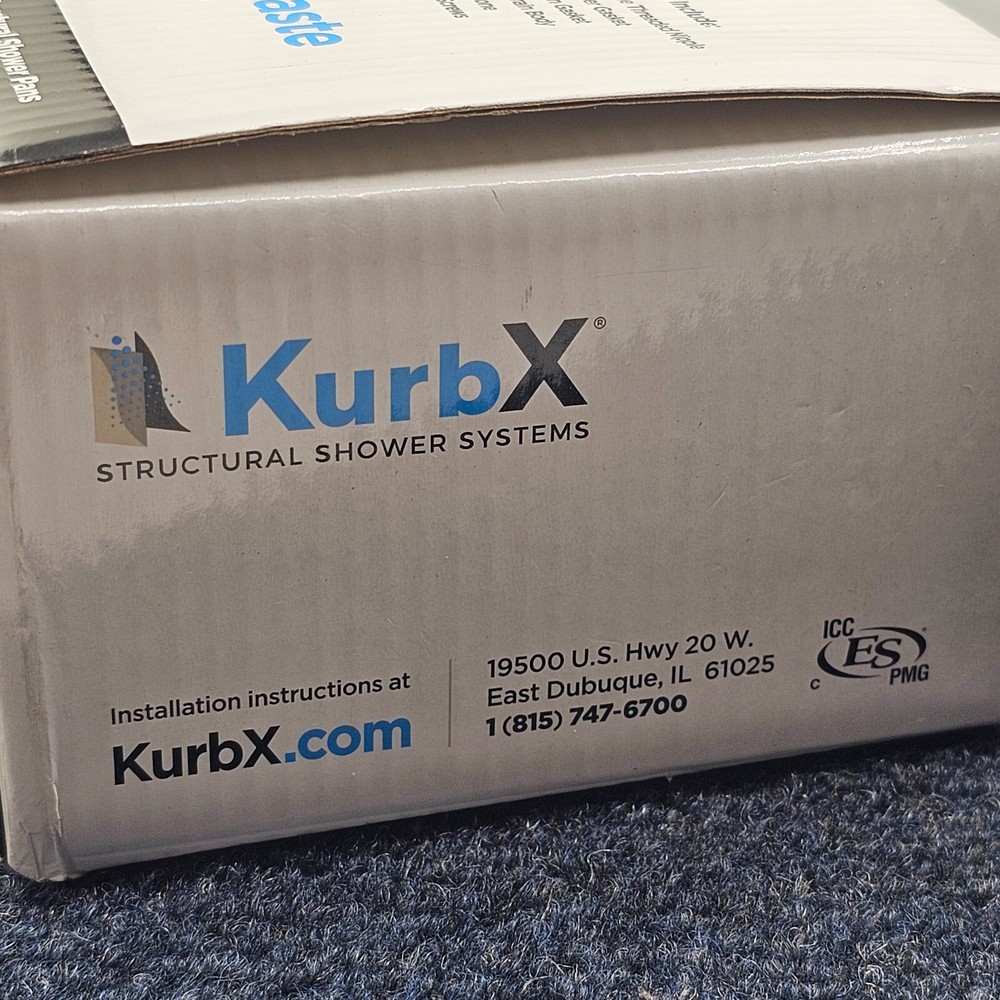 KurbX Installation Package 3 With 2" Pvc Drain Waste Connector