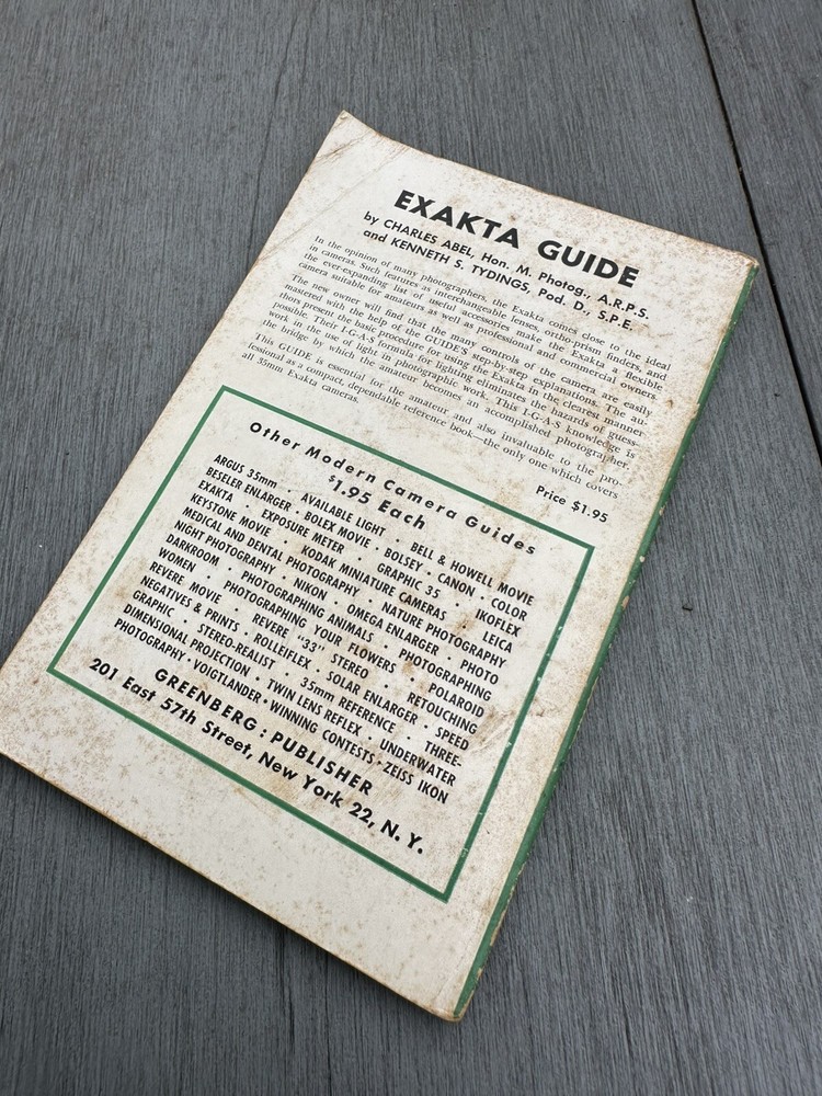 Vintage EXAKTA Camera Guide Dated 1956