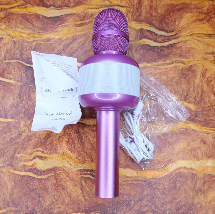 LEERON Karaoke Bluetooth Microphone - Pink