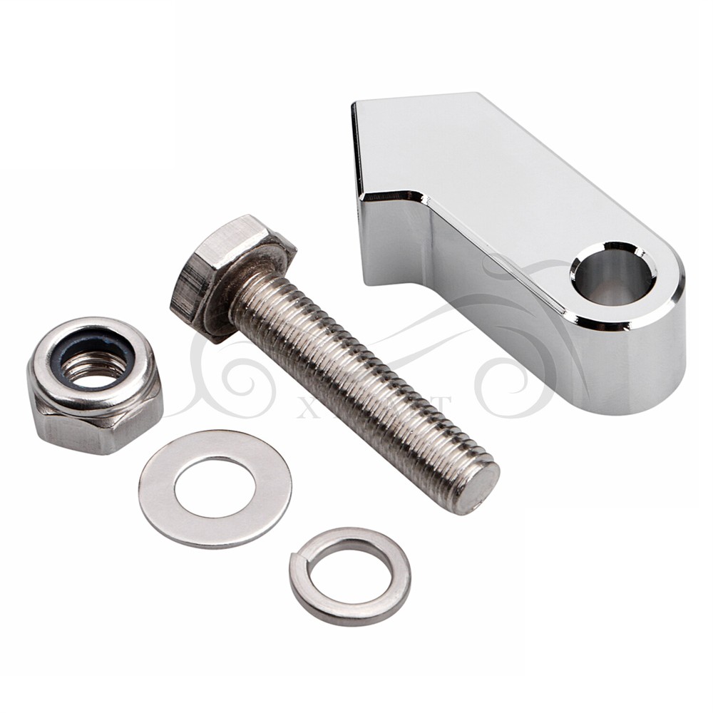 Chrome Headlight Mount Block Bracket For Harley Dyna Electra Tri Glide Sportster