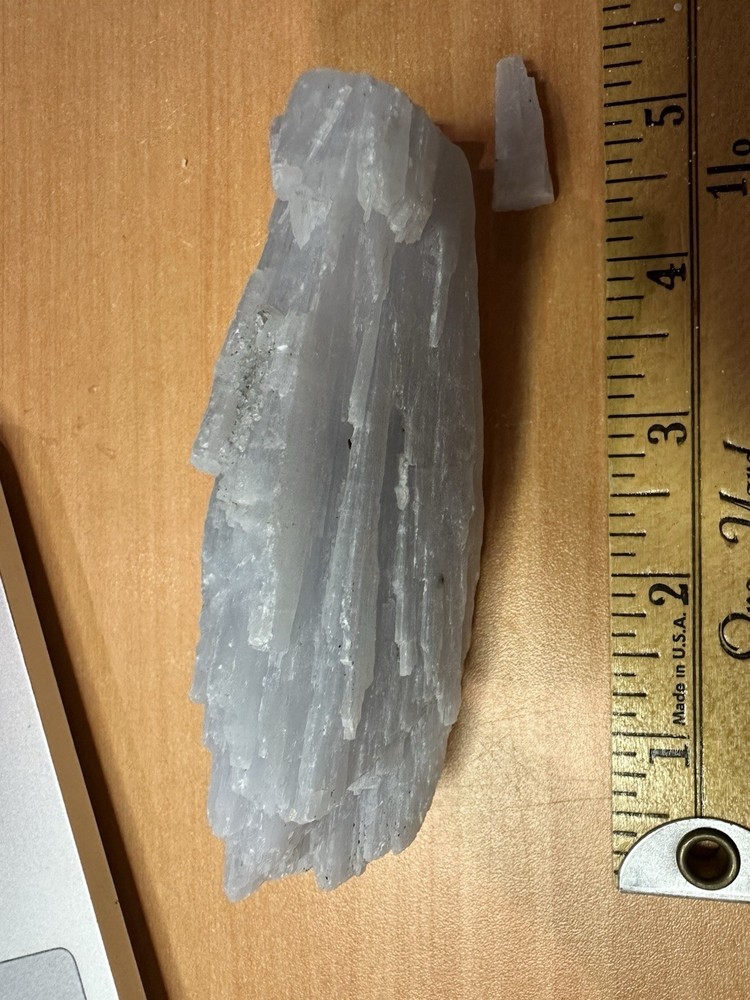 Anhydrite. Light Blue Gray Color.