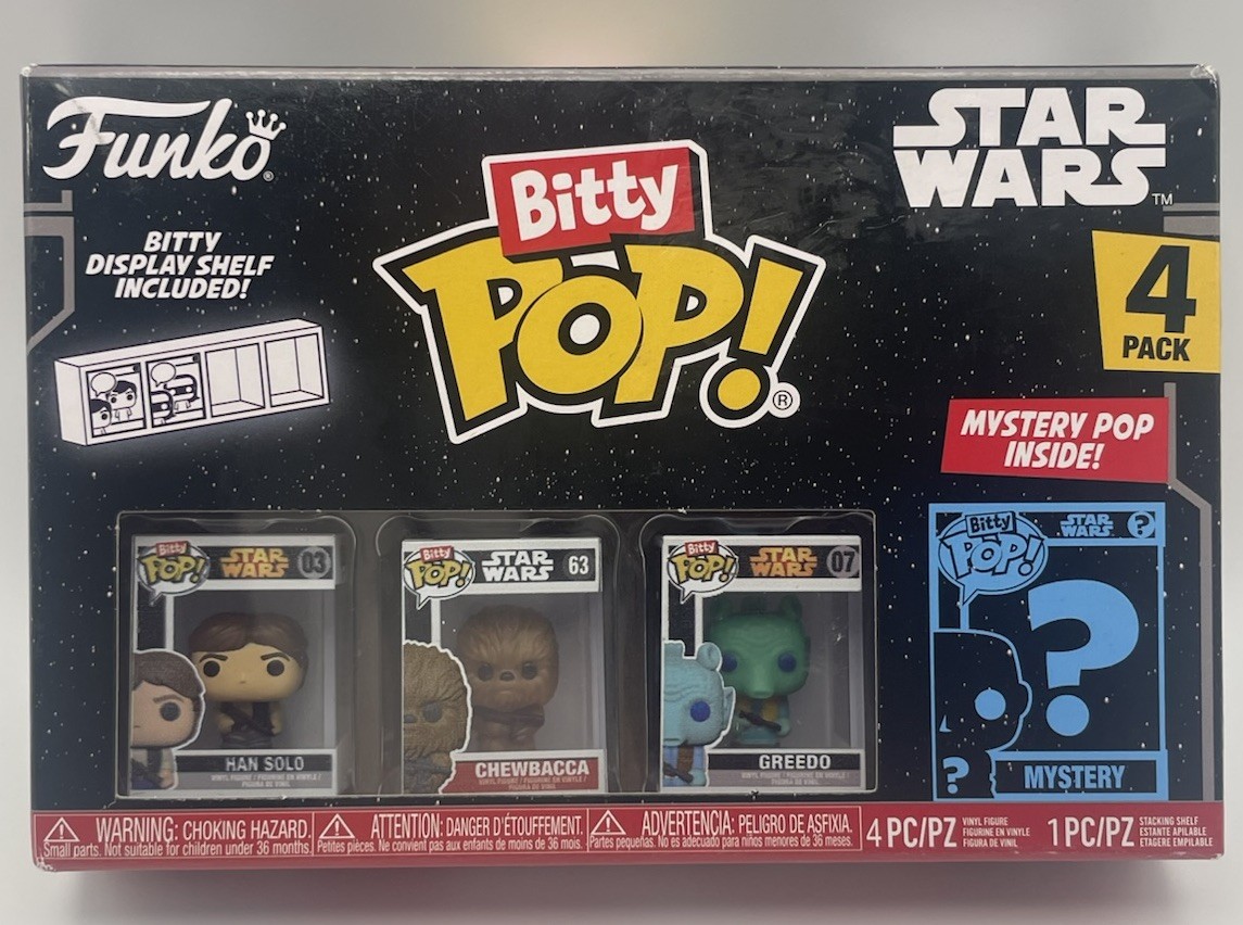Funko Starwars Bitty Pops 4 Packs 3 Select Characters/Mystery One New🔥