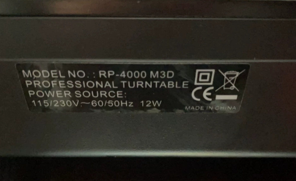 1pcs Reloop RP-4000 M3D DJ Turntable