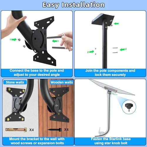 26" Starlink Gen 3 Mount, Alloy Rustproof, Weatherproof, Angle Adjustable,