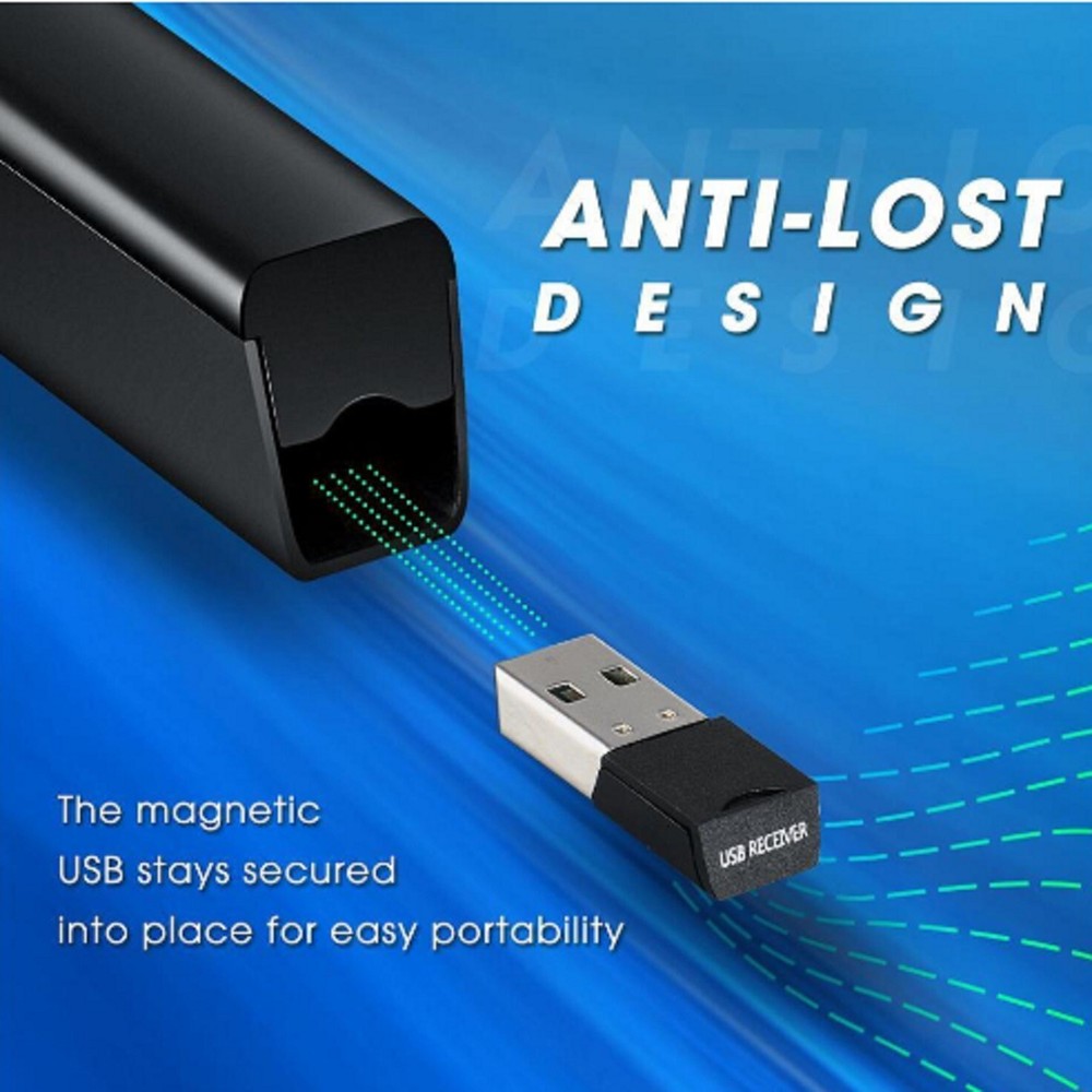 Wireless Presenter Remote - Laser Pointer - 2.4GHz - USB Plug & Play - PC189A