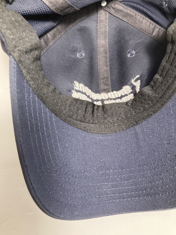 Bridgestone Senior Players Cap Hat Blue Adjustable Stretch Missing Button