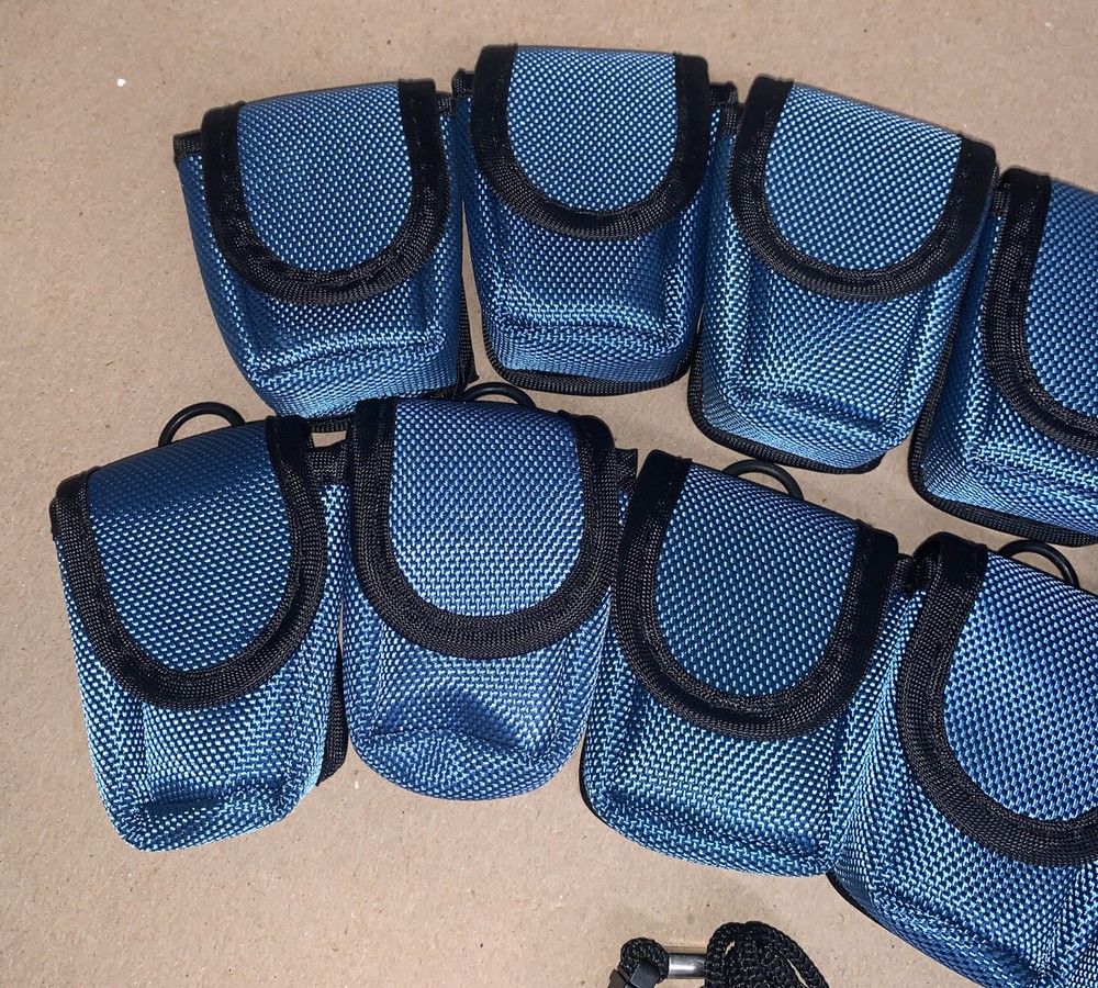 (12) Vertical Rugged Accessory Tool Pouch With Belt Loop & Lanyard 2" x 3"