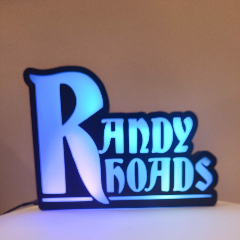 RANDY RHOADS 3D Lightbox | LED lights | "The Legend Lives in Light"