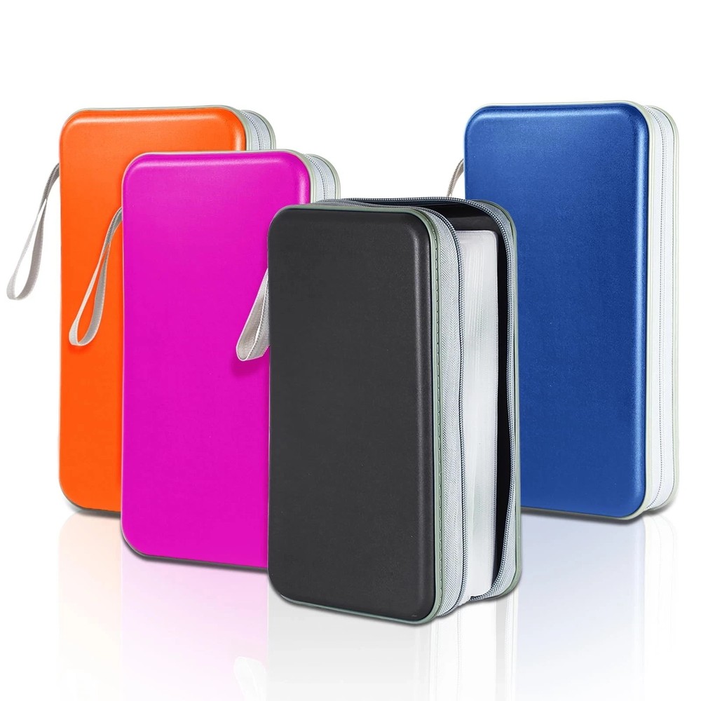 CD Case DVD Storage 4 Pack,100 Capacity DVD Cases Holder CD Storage Case Hold...