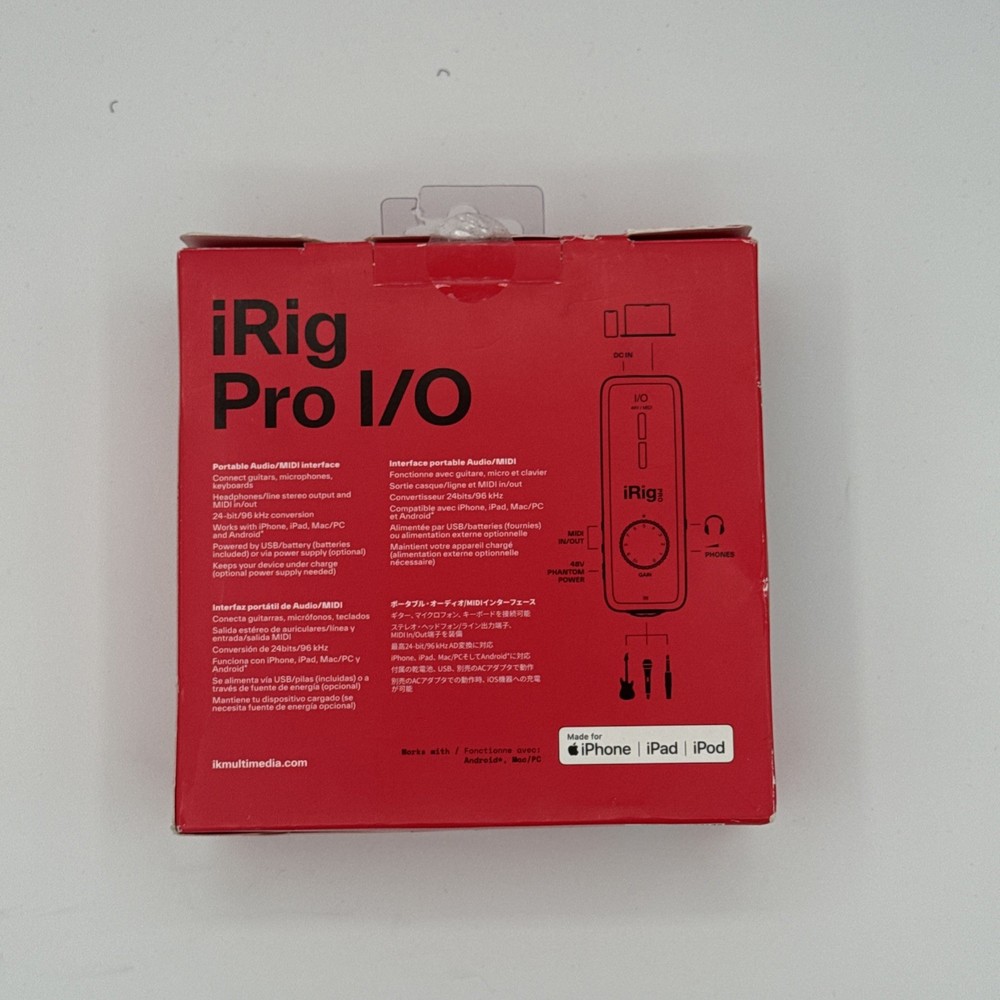 IK Multimedia iRig Pro I/O Universal Audio and MIDI Interface