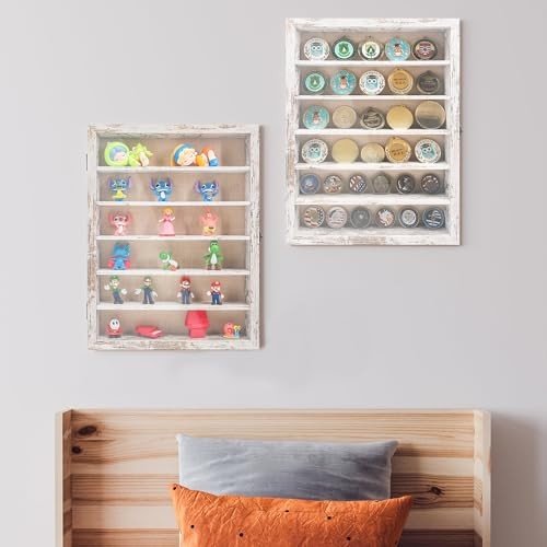 GMFrames Wooden Shadow Box Frame with Removable Shelves Deep 12x16 White