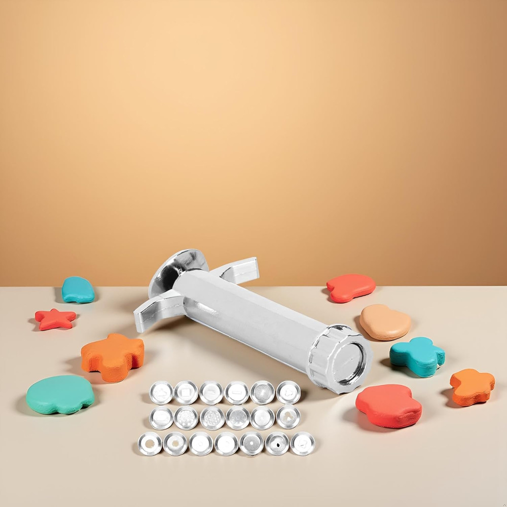 1 Set Silver Clay Extruder, Multifunction Mud Extruder Sculpture Tool Modeling w