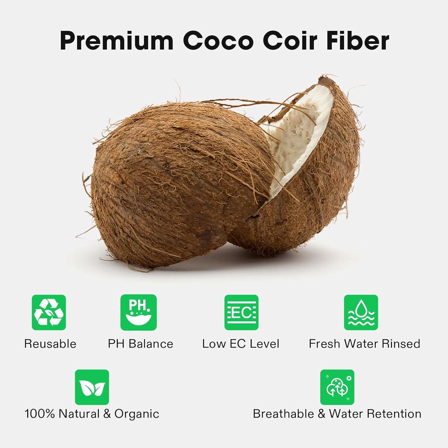 VIVOSUN Coco Coir Brick,100% Natural Organic Compressed Coconut Coir Fiber