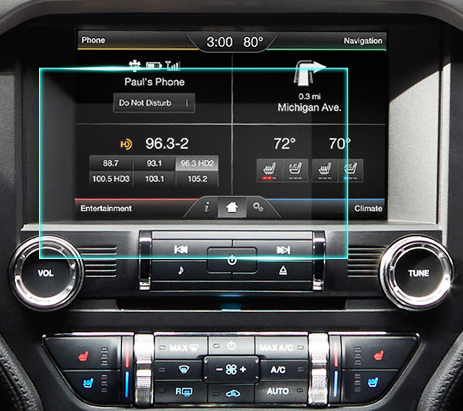 Crystal Clear Screen Protector for 2016 Ford Mustang Vehicle Navigation