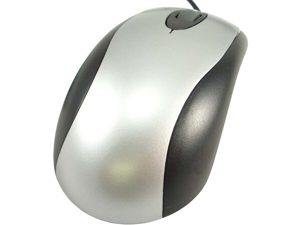 PS/2 Optical Computer Mouse - Black & Silver
